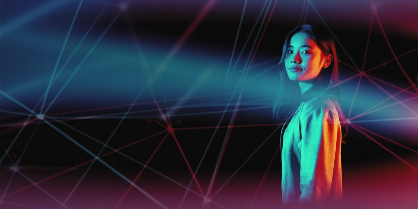 Professional implementing human-centered AI strategy