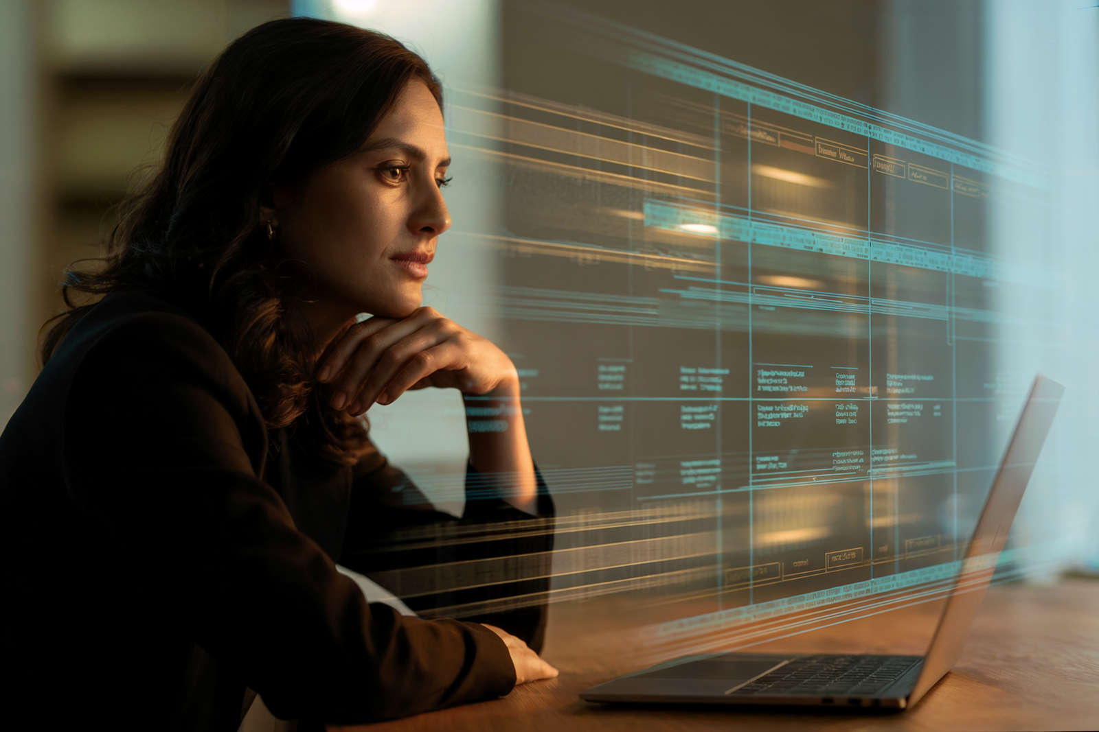 Leader reviewing workflow processes